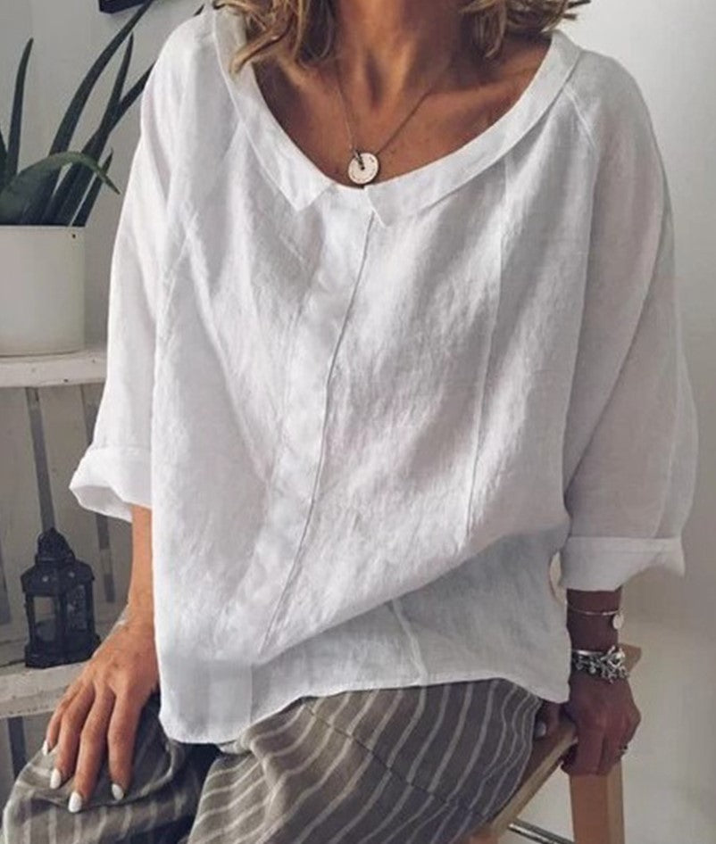 Blouse Femme Col Revers – Manches Longues