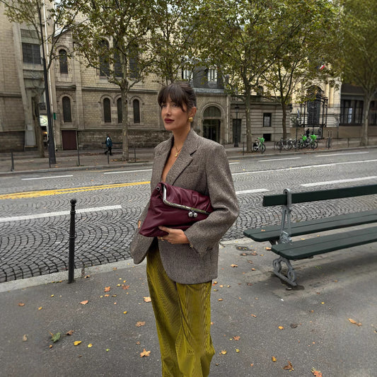 Veste de costume automne-hiver – Minimaliste, polyvalente, motif chevrons, contenant de la laine