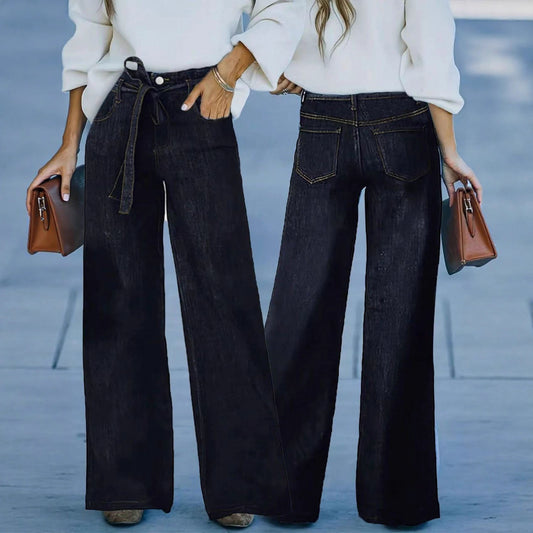 Jean Rétro Jambe Large pour Femme – Style Américain