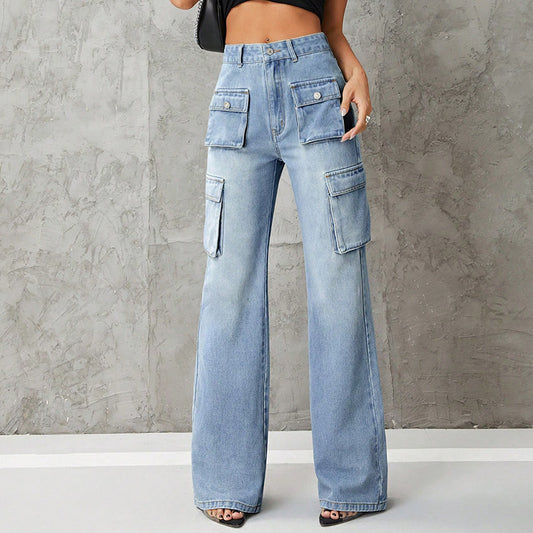 Pantalon en Jean Taille Haute pour Femme – Travail et Effet Amincissant
