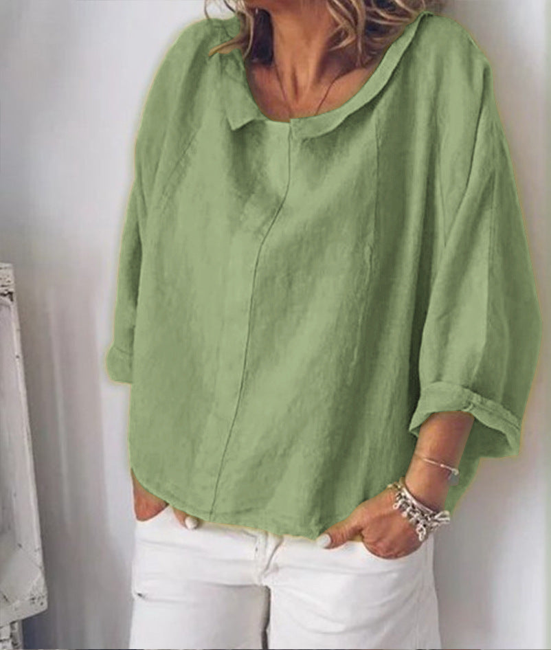Blouse Femme Col Revers – Manches Longues